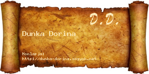 Dunka Dorina névjegykártya