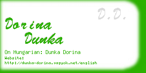 dorina dunka business card